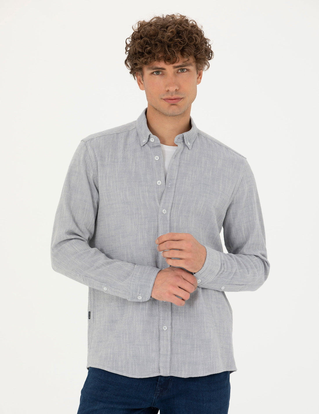 Blue Regular Fit Long Sleeve Shirt