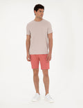 Pink Slim Fit Woven Shorts