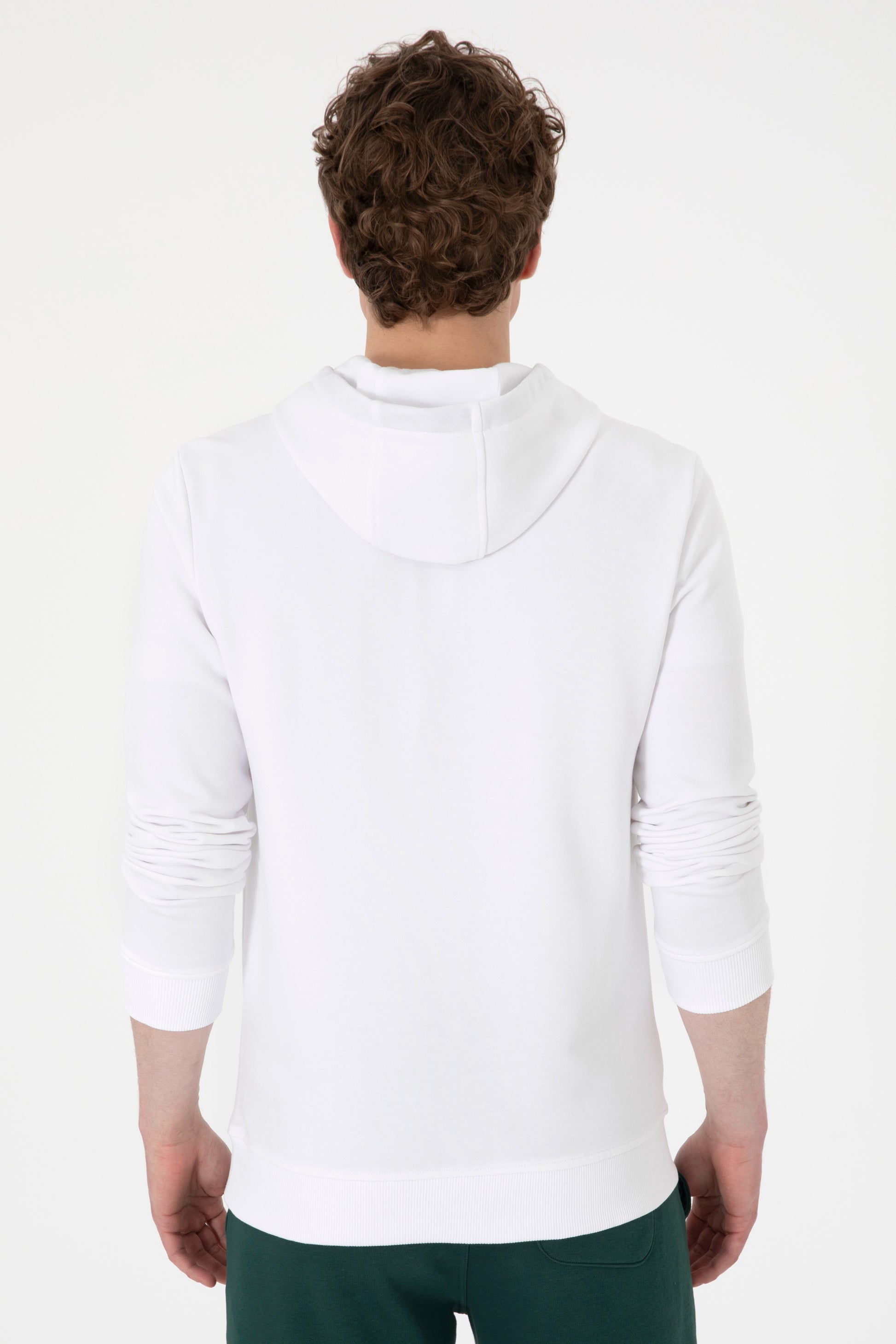 Men's White Basic Sweatshirt