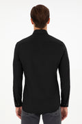 Men's Black Long Sleeve Basic Shirt