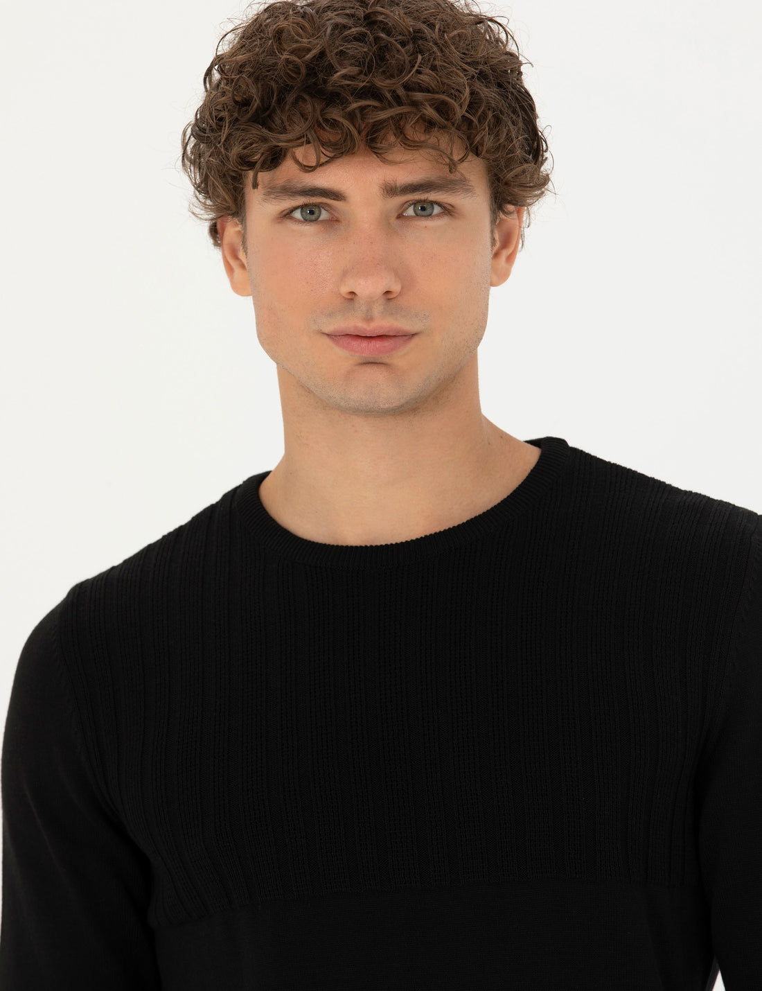 Black Slim Fit Sweater