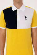 Men's Regular Fit Polo Neck Dark Yellow T-Shirt