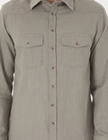 Light Khaki Slim Fit Jean Shirt