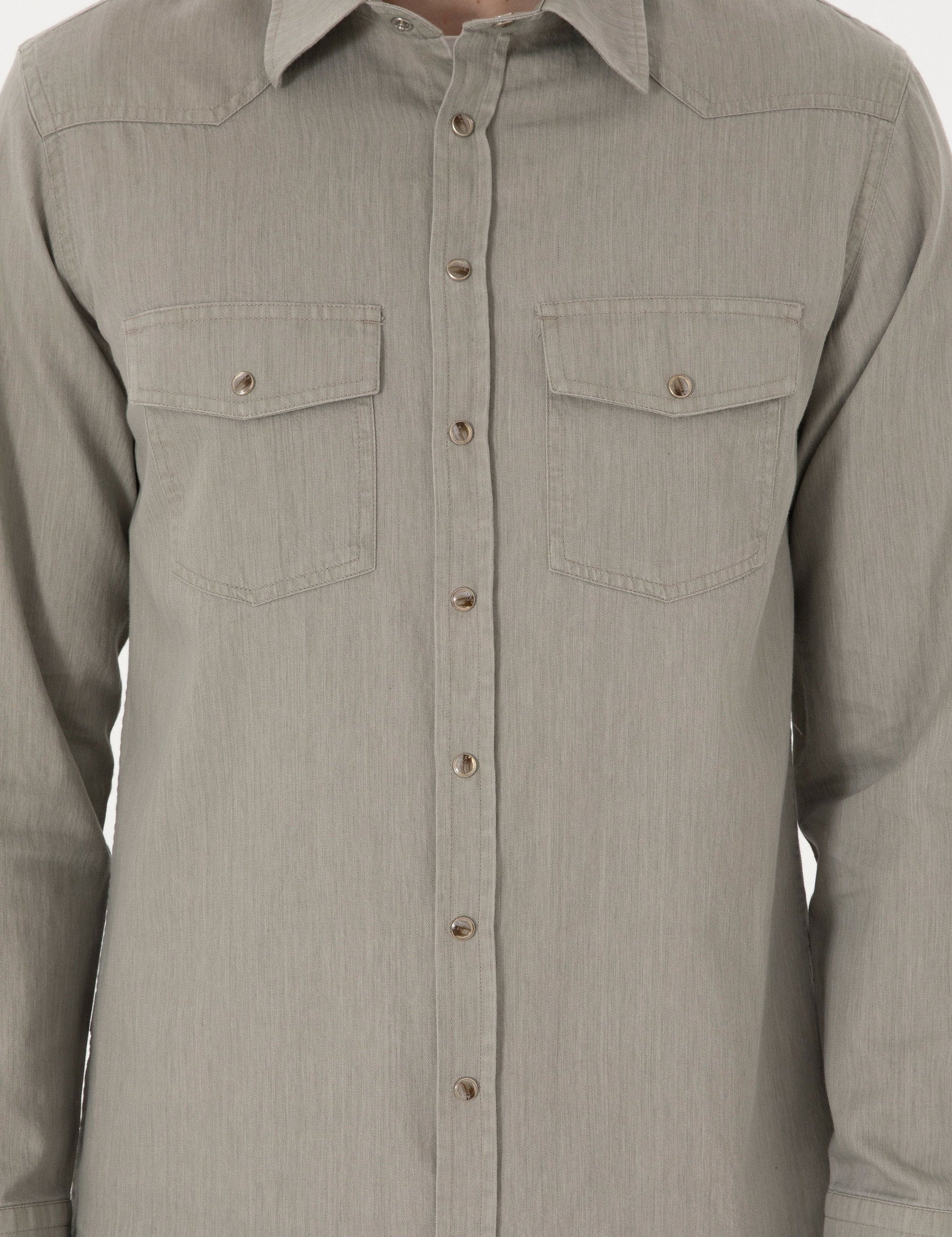 Light Khaki Slim Fit Jean Shirt