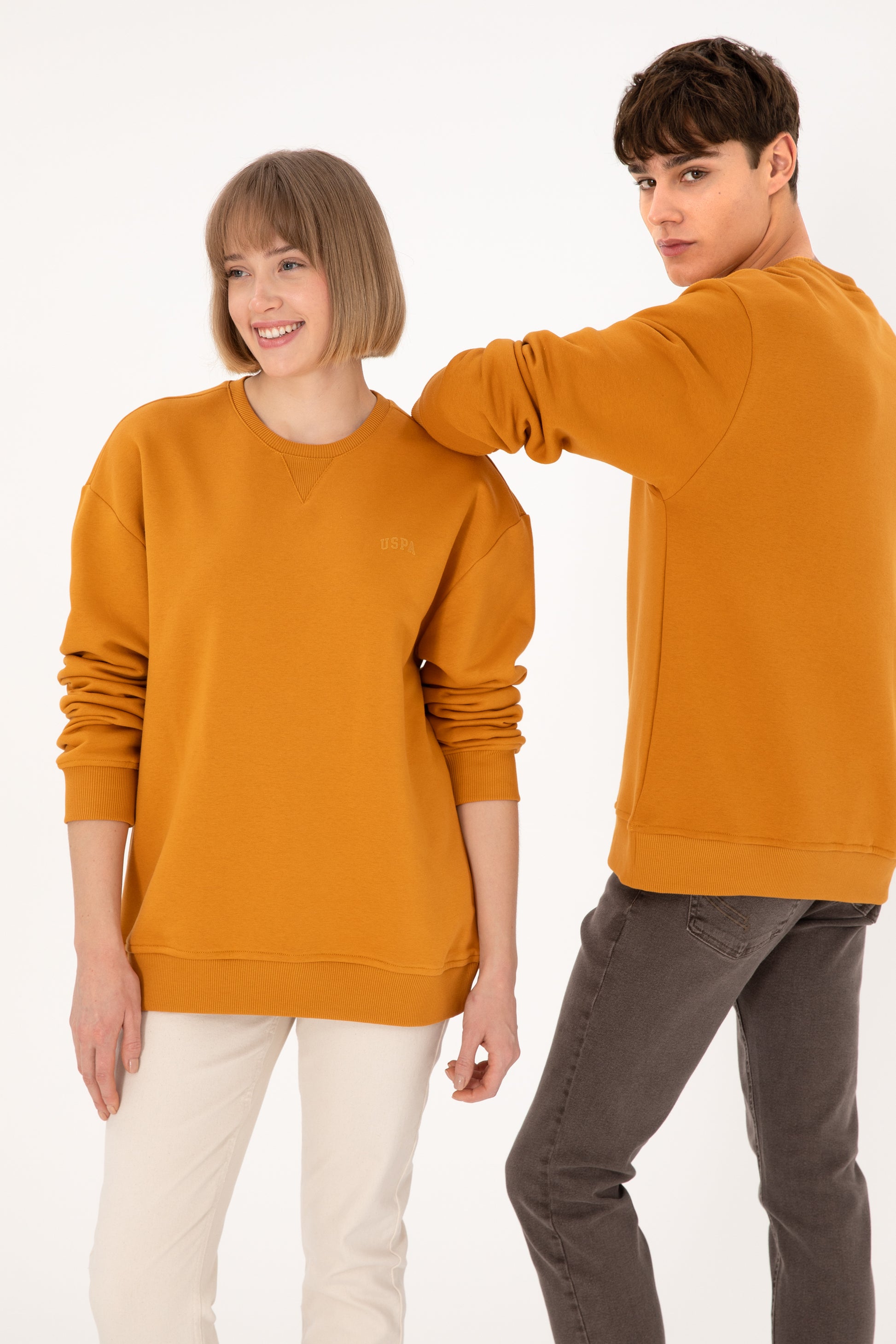 Men's Mustard Basic Sweatshirt