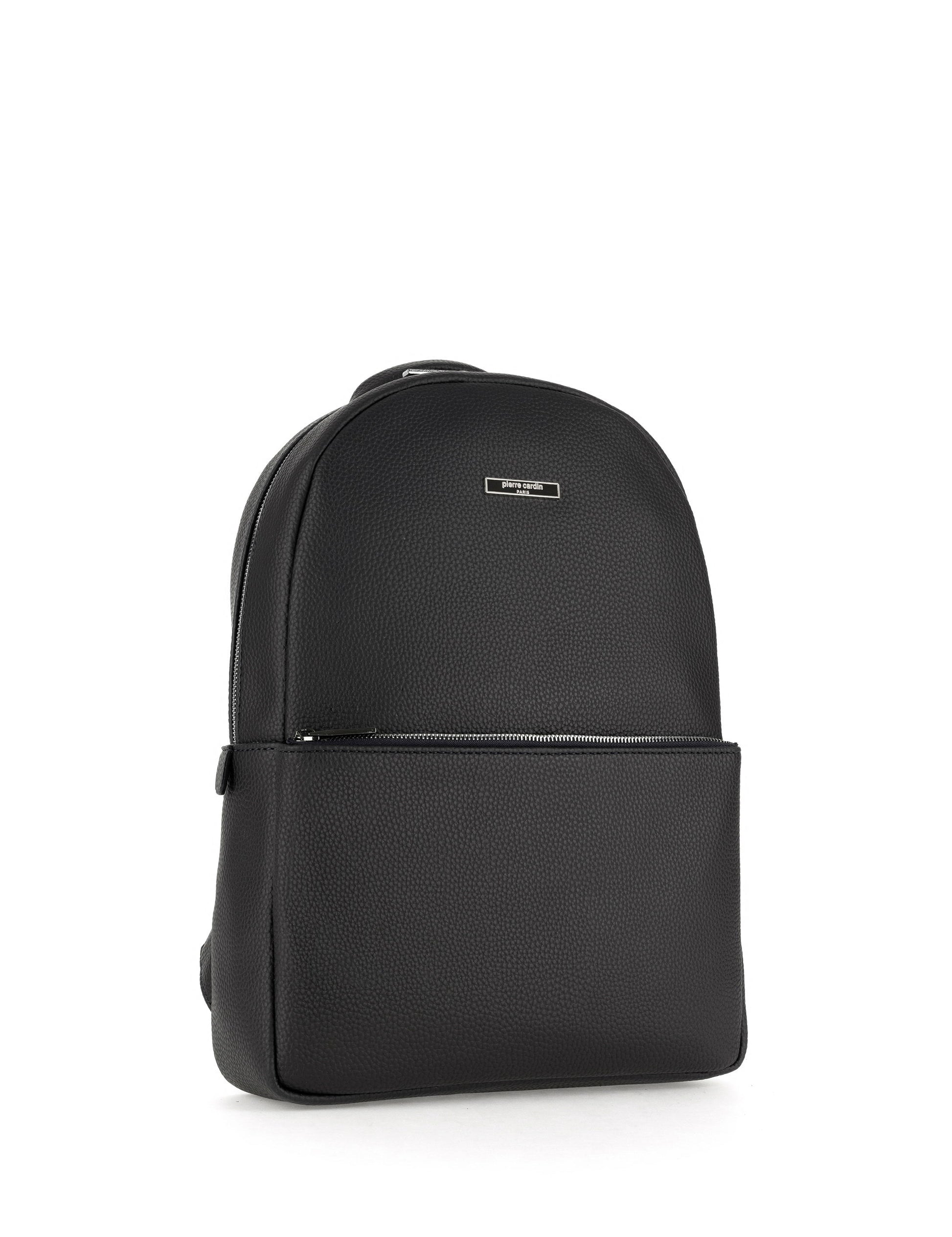 Men's Navy Blue Leather Backpack