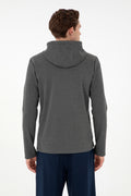 Men's Anthracite Melange Knitted Cardigan
