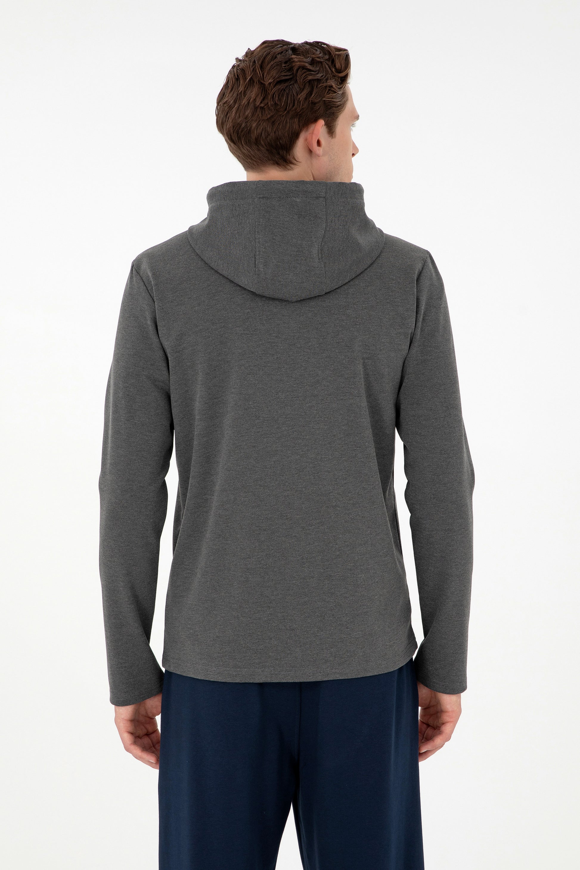 Men's Anthracite Melange Knitted Cardigan