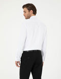 White Slim Fit Chunky Long Sleeve Shirt