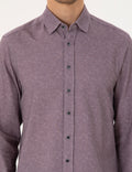 Purple Slim Fit Long Sleeve Shirt