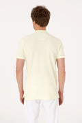 Men's Slim Fit Polo Neck Lemon Basic T-Shirt