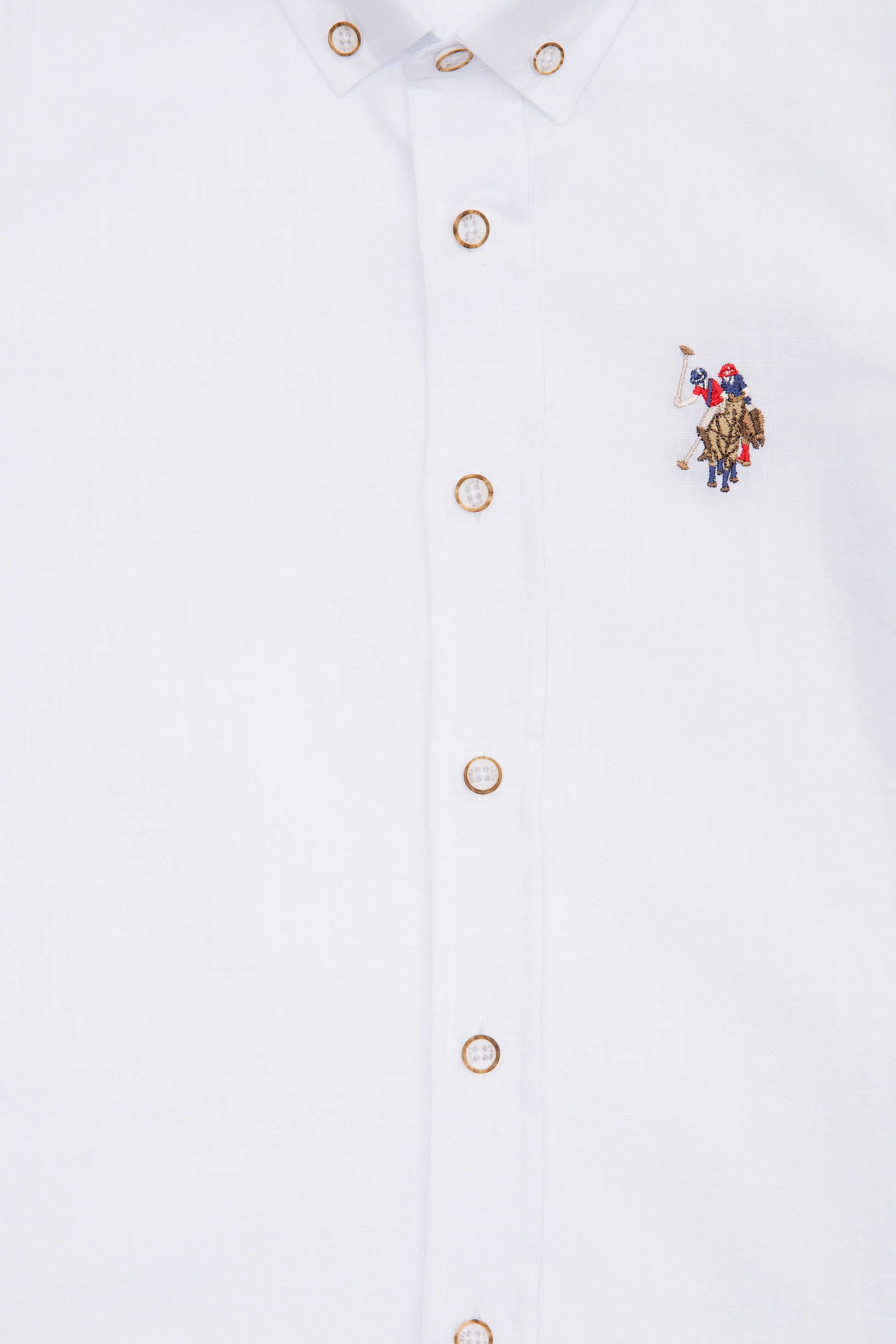 Boy's White Basic Short Sleeve Shirt