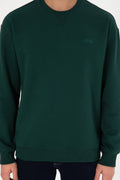 Men's Dark Green Basic Sweatshirt