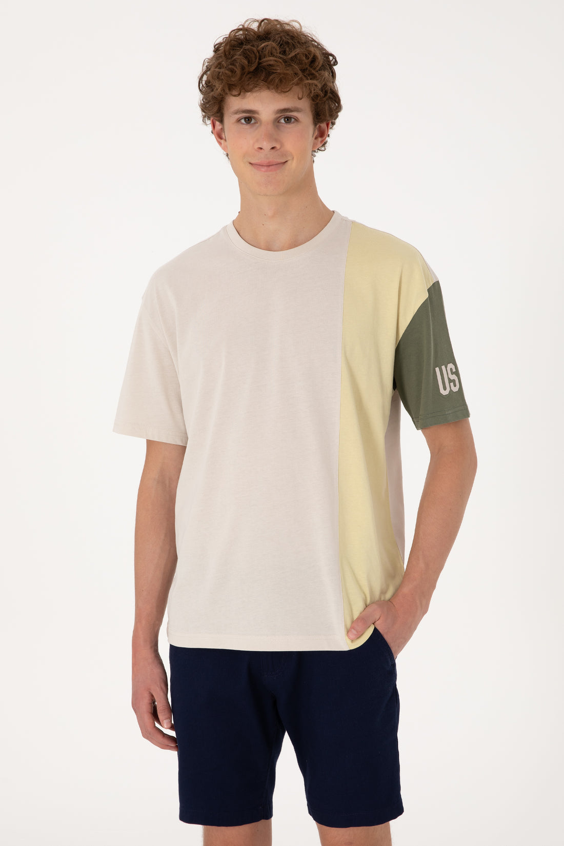 Men's Comfort Fit Crew Neck Stone T-Shirt