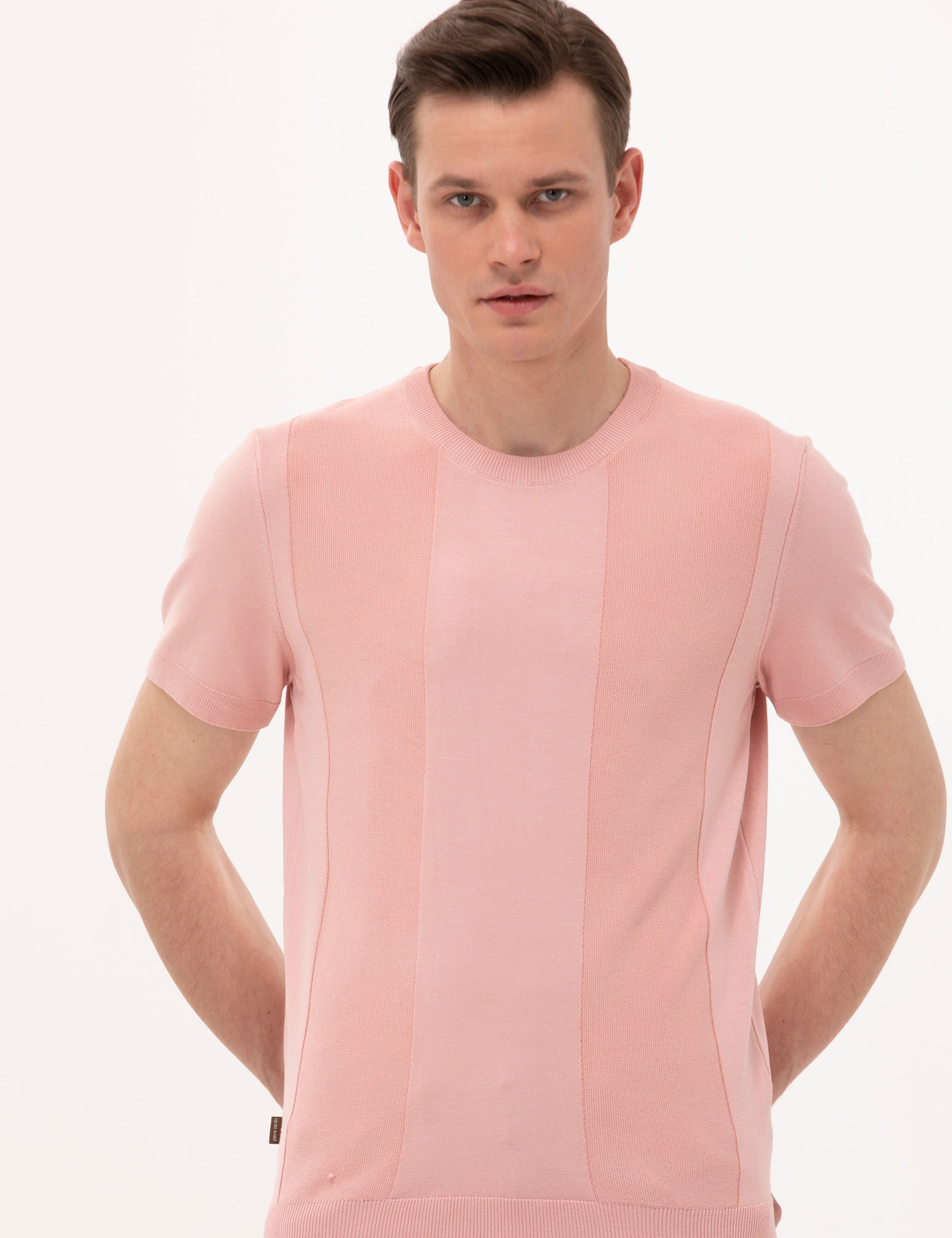 Pink Slim Fit Crew Neck Sweater T-Shirt