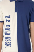 Men's Regular Fit Polo Neck Light Navy T-Shirt