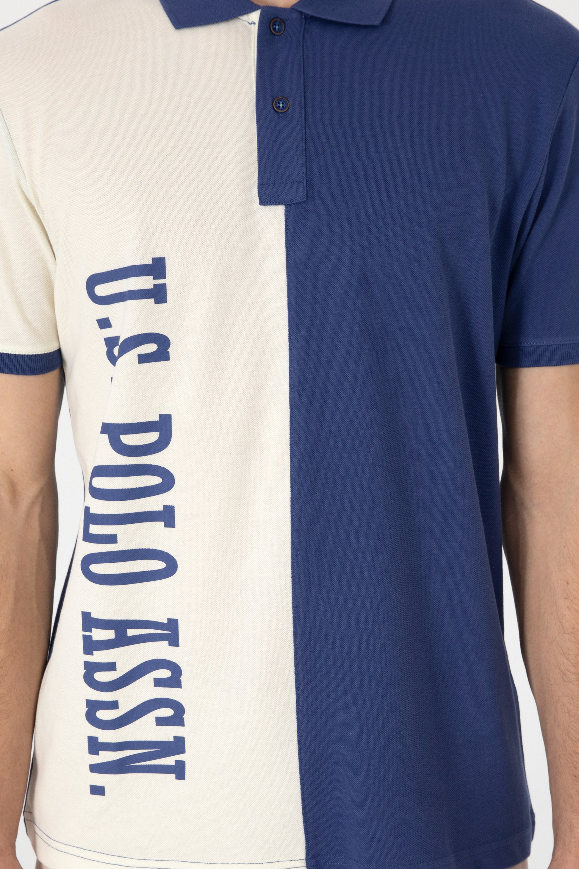 Men's Regular Fit Polo Neck Light Navy T-Shirt