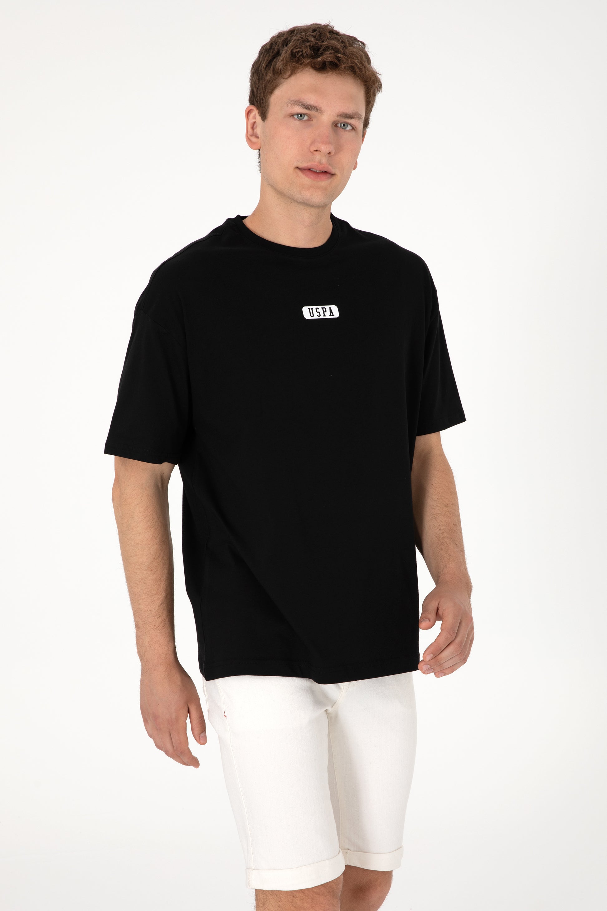Men's Oversize Fit Crew Neck Black T-Shirt