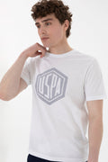 Men's Regular Fit Crew Neck White T-Shirt