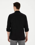 Black Regular Fit Long Sleeve Shirt