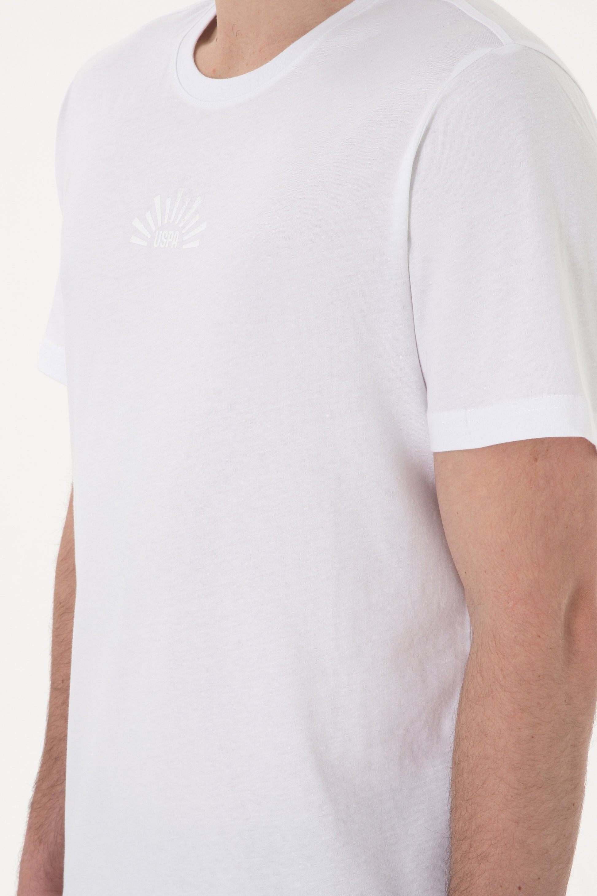 Men's Regular Fit Crew Neck White T-Shirt