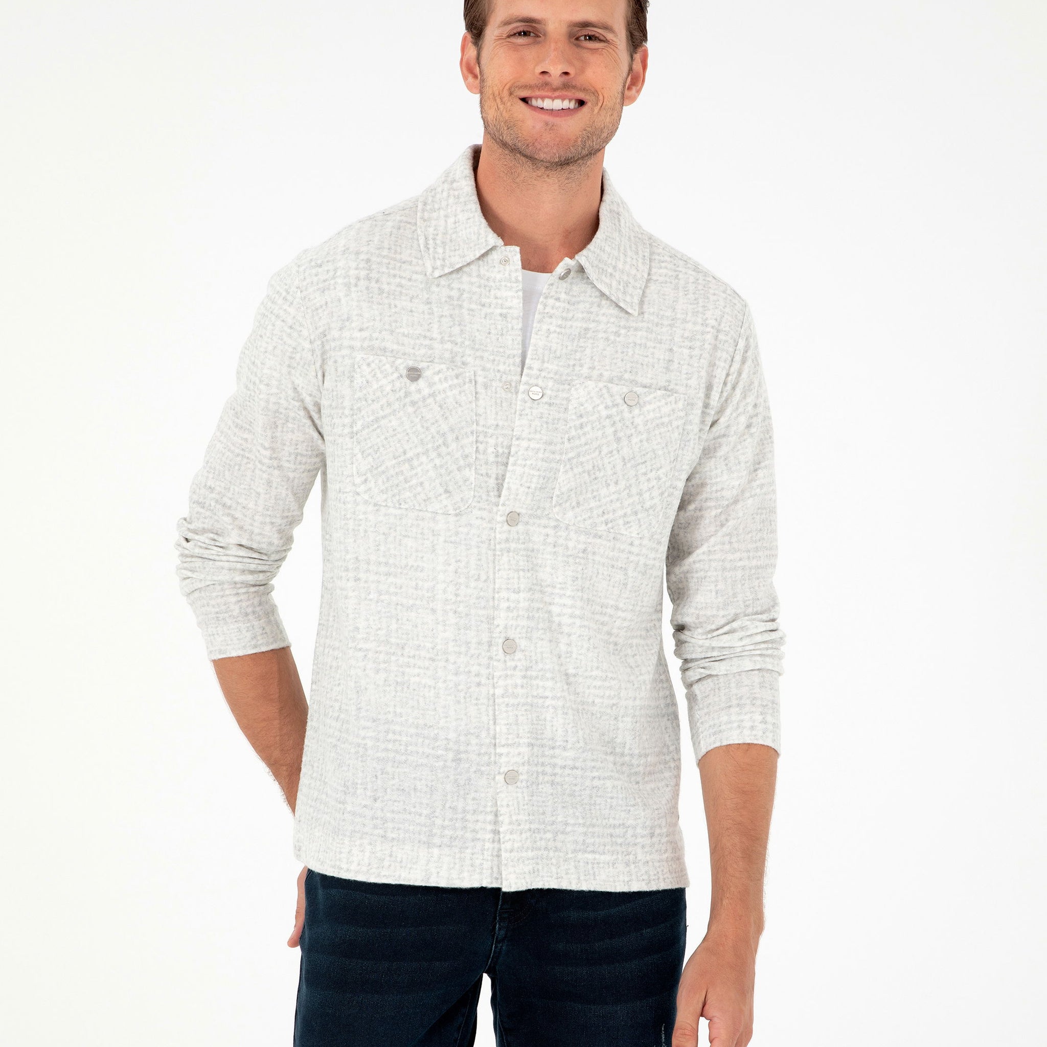 Light Grey Regular Fit Knitted Shirt