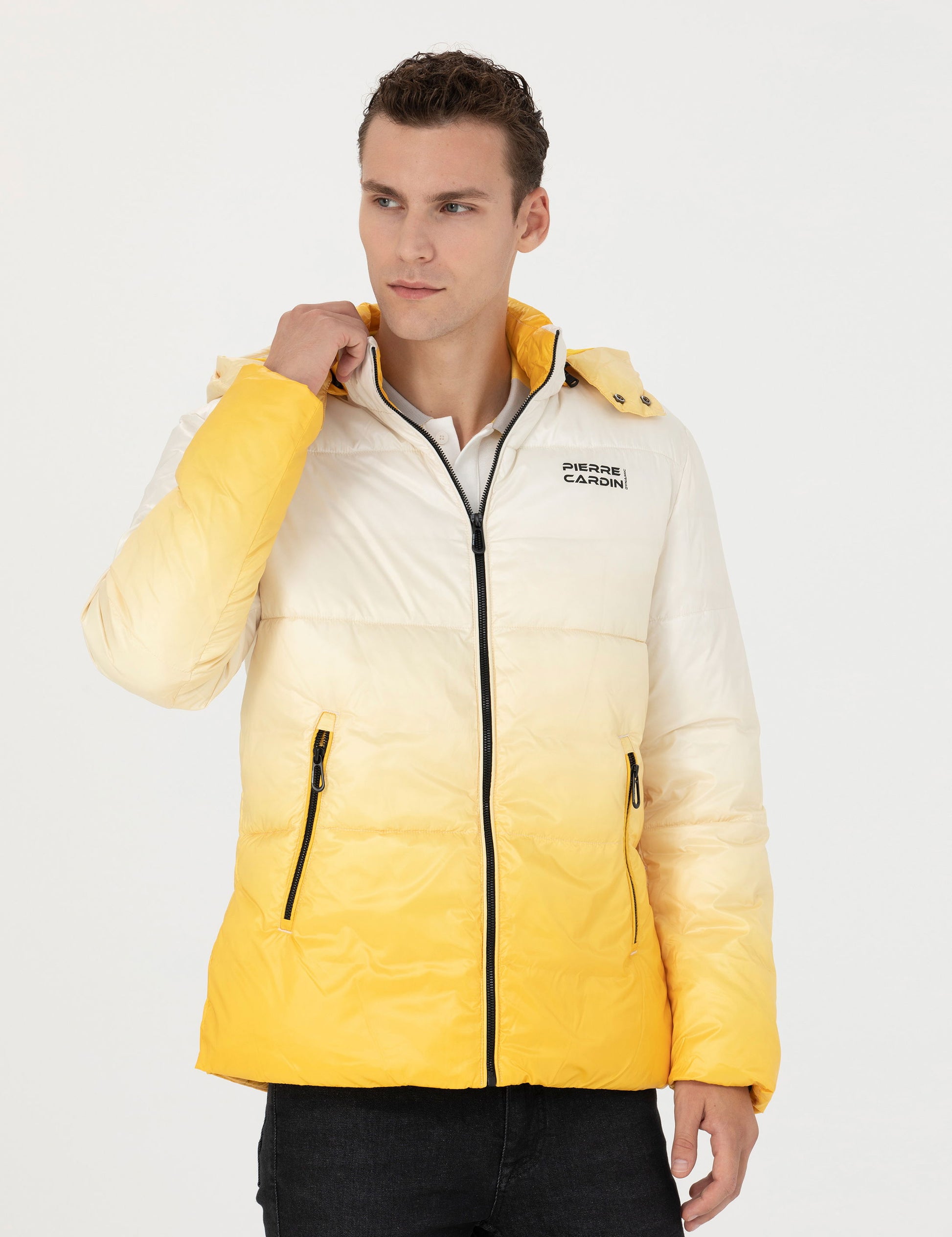 Yellow Hooded Sports Coat