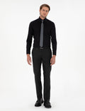 Black Regular Fit Long Sleeve Basic Shirt