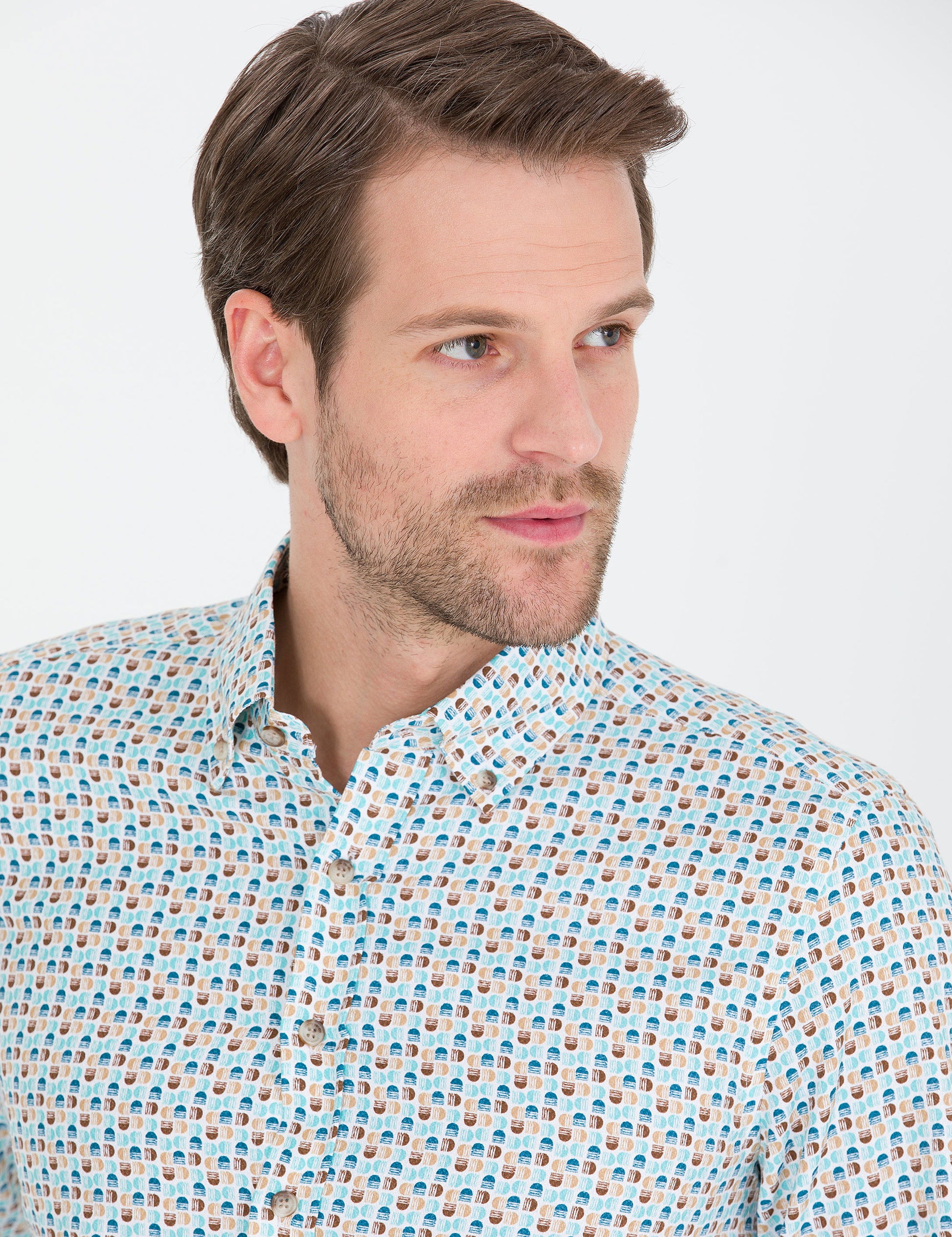 Aqua Slim Fit Long Sleeve Shirt
