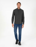 Anthracite Slim Fit Long Sleeve Shirt