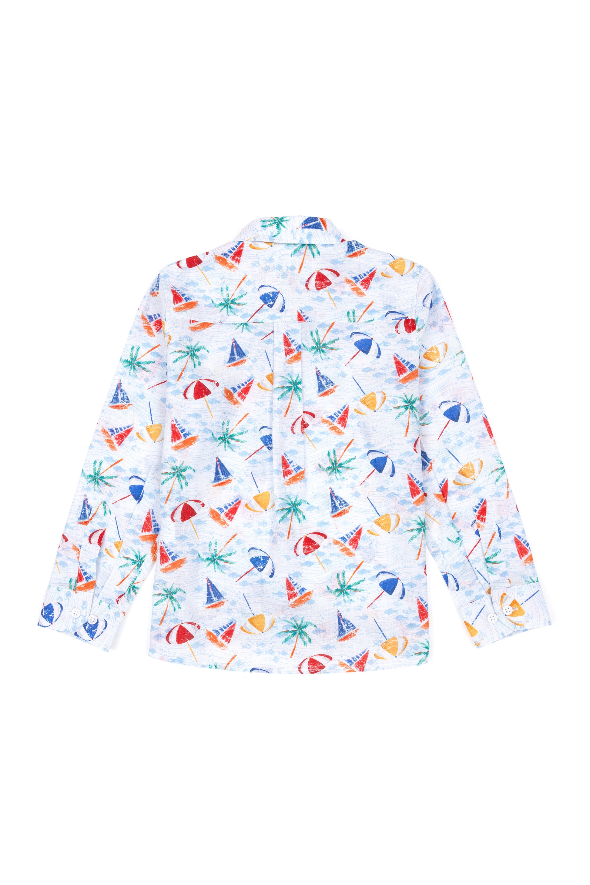 Boy's White Long Sleeve Shirt