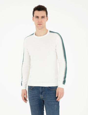 Ecru Slim Fit Sweater