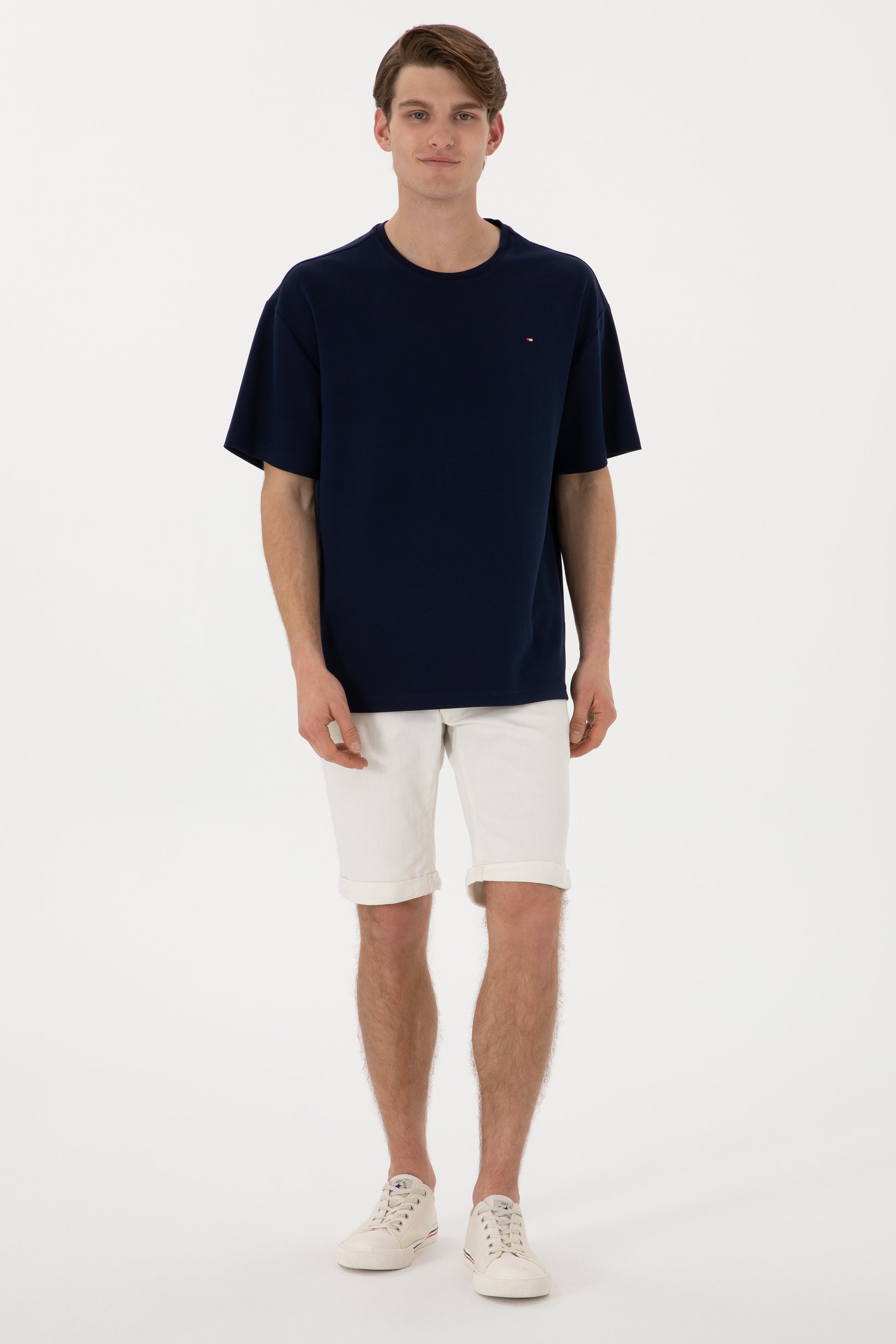 Men's Comfort Fit Crew Neck Navy T-Shirt