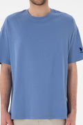 Men's Oversize Fit Crew Neck Dark Blue T-Shirt