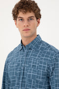 Men's Light Blue Long Sleeve Shirt