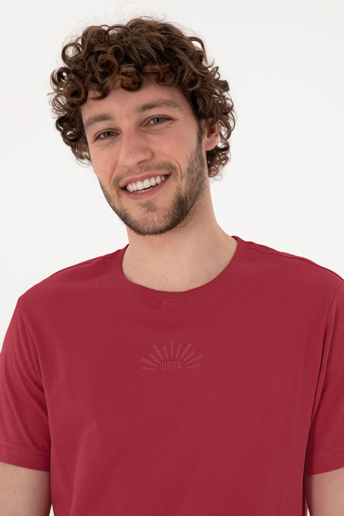 Men's Regular Fit Crew Neck Cherry T-Shirt