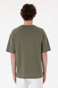 Men's Comfort Fit Crew Neck Mink Mercerized Basic T-Shirt