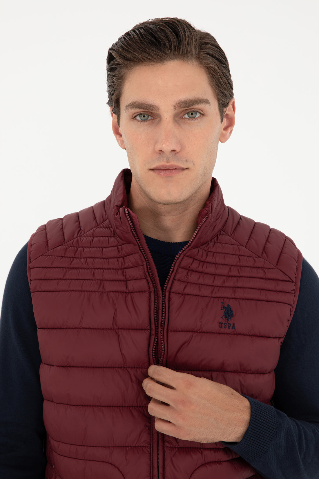 Men's Burgundy Vest