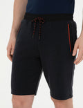 Black Slim Fit Knitted Shorts