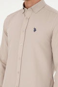 Men's Stone Long Sleeve Basic Shirt