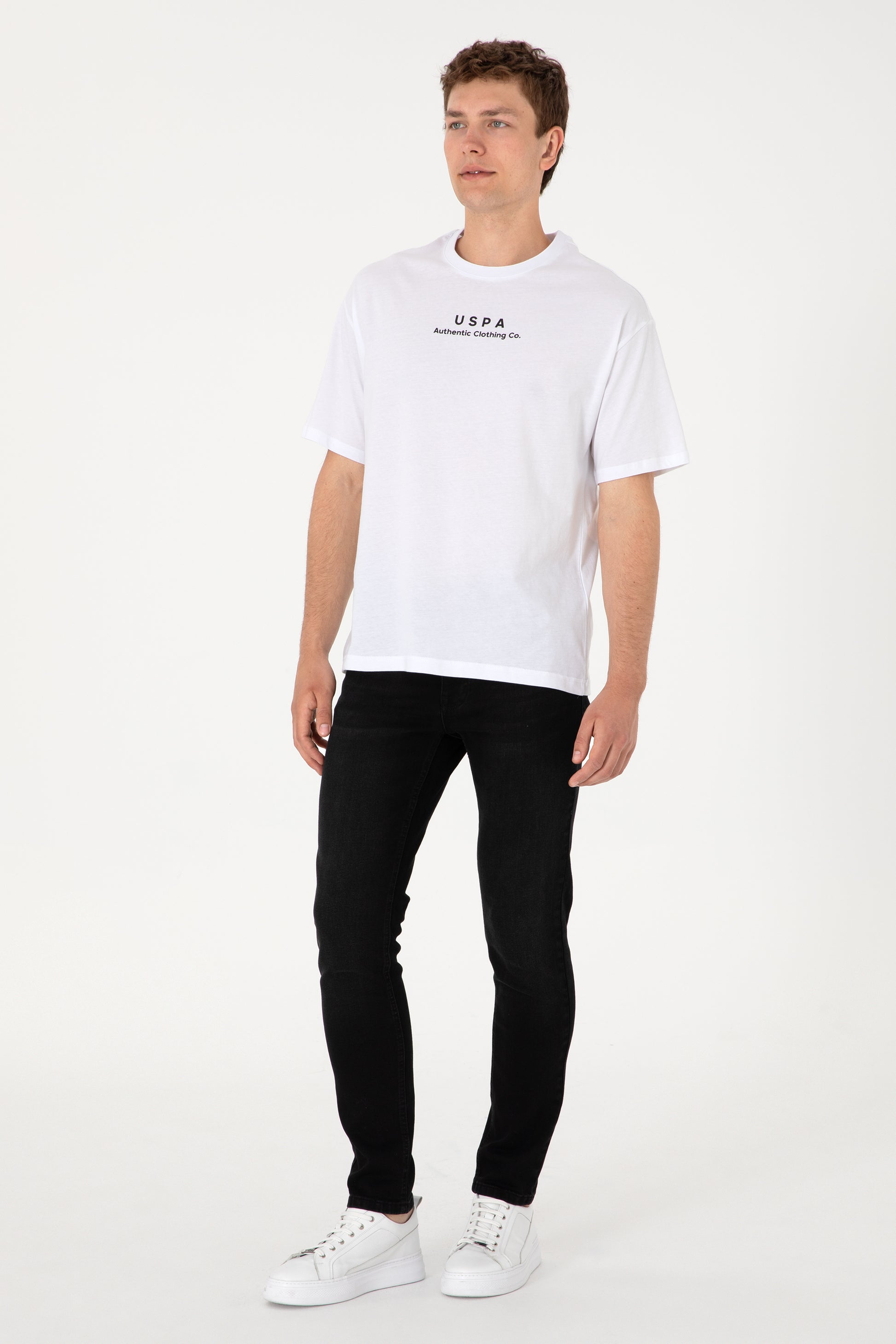 Men's Comfort Fit Crew Neck White T-Shirt