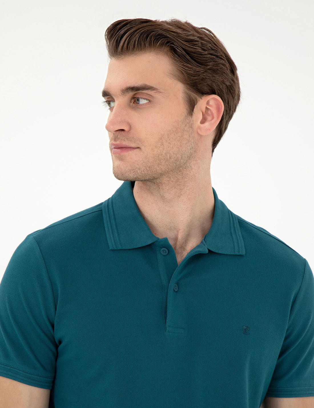 Emerald Slim Fit 100% Cotton Polo Neck Basic T-Shirt