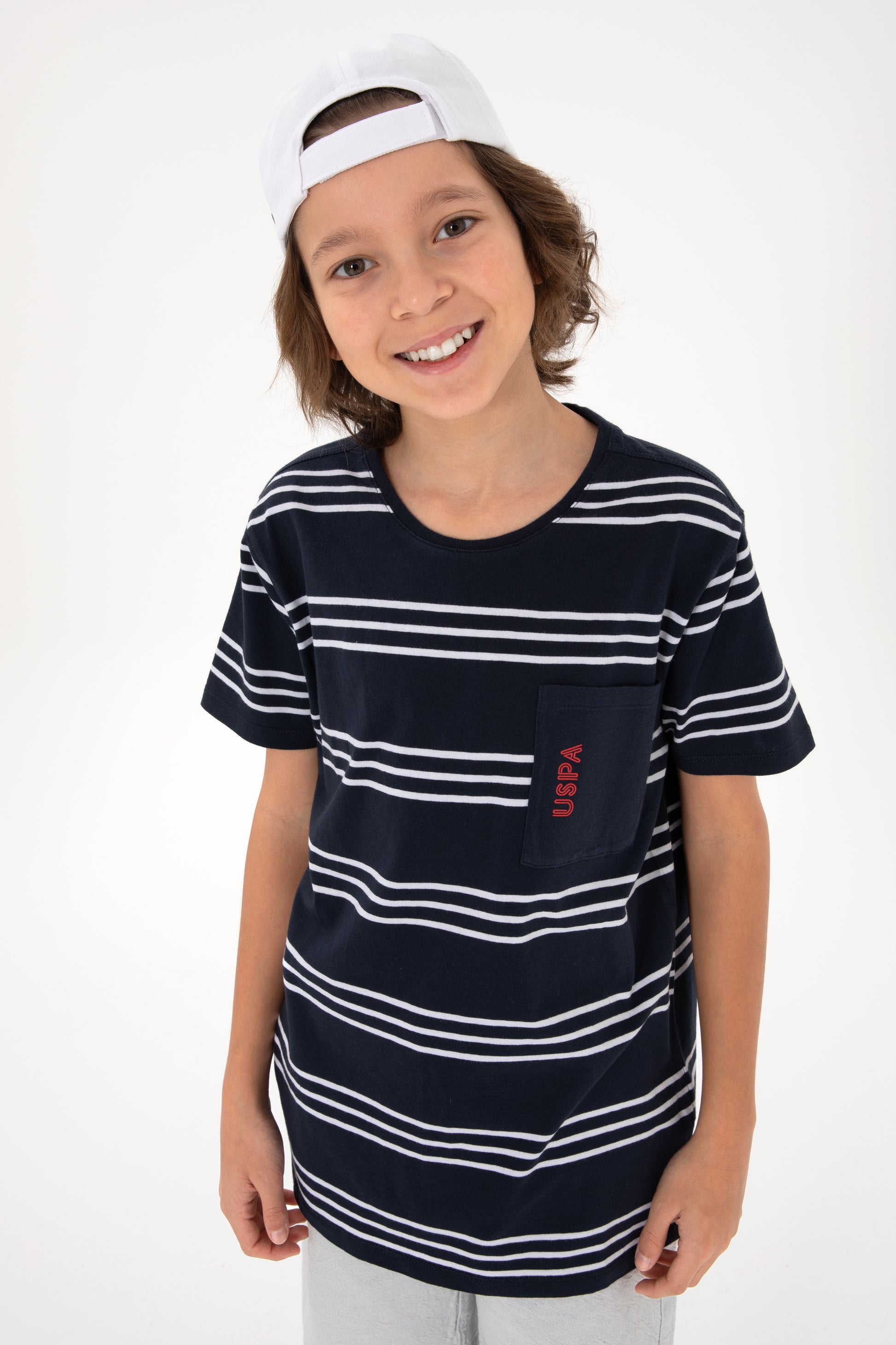 Boy's Navy Blue Basic T-Shirt