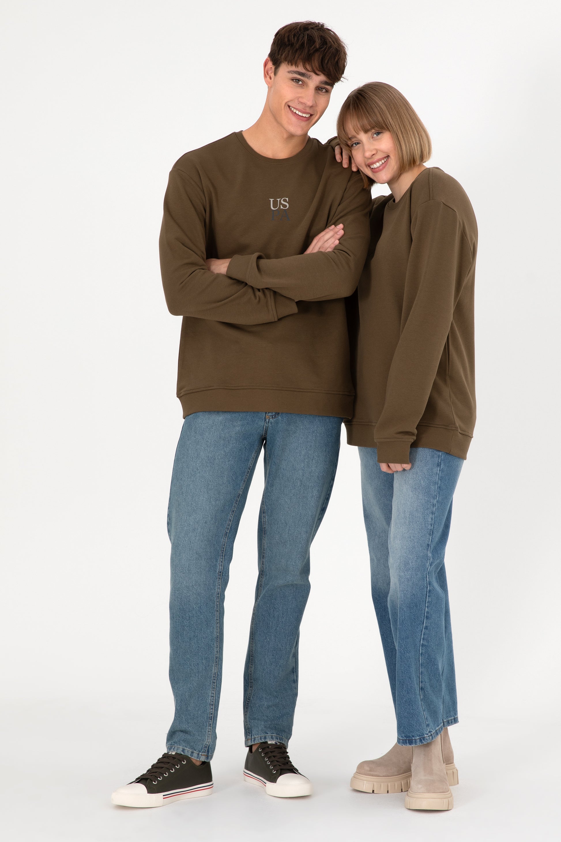 Men's Khaki Basic Sweatshirt