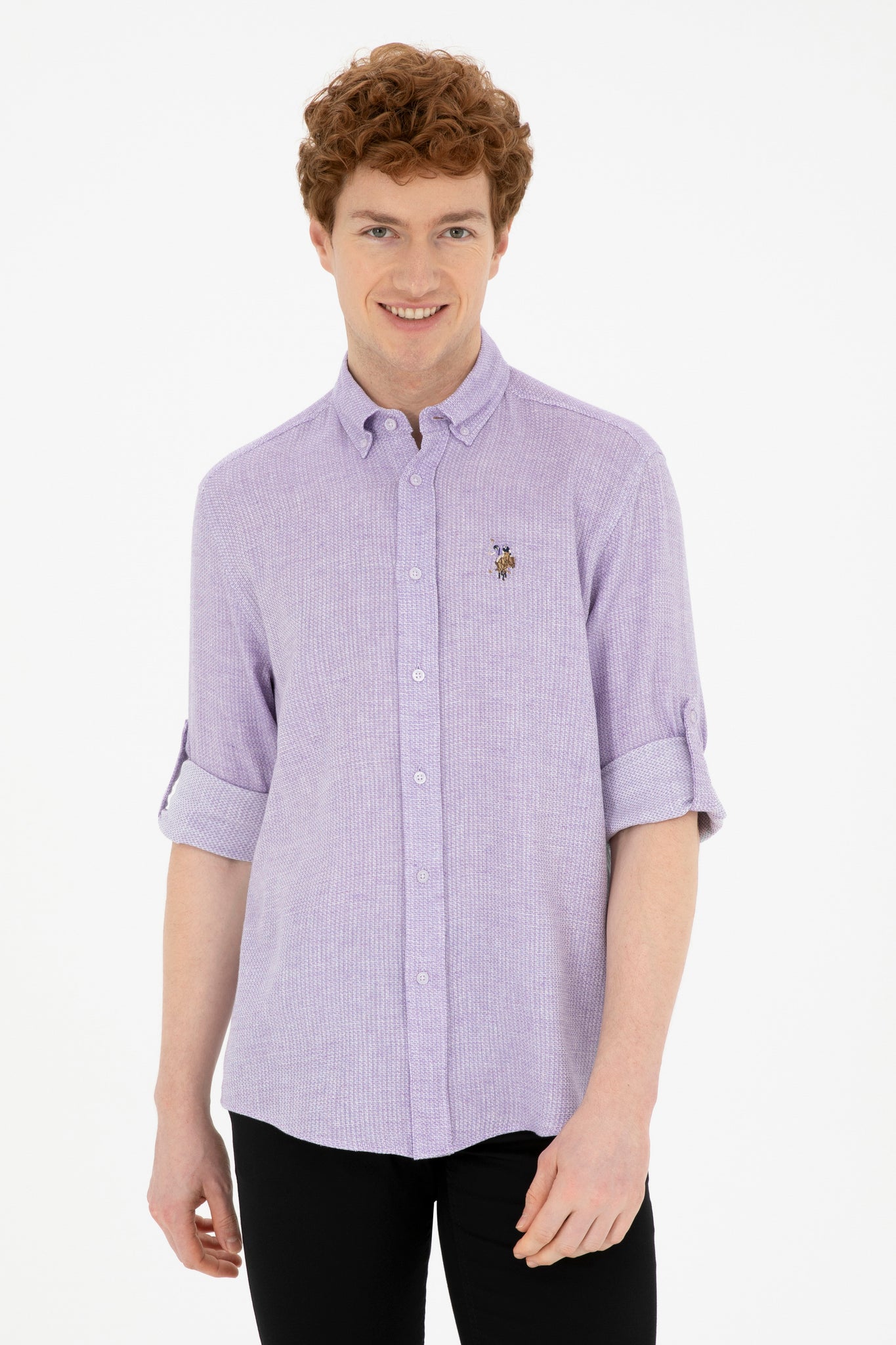 Men's Lilac Long Sleeve Shirt