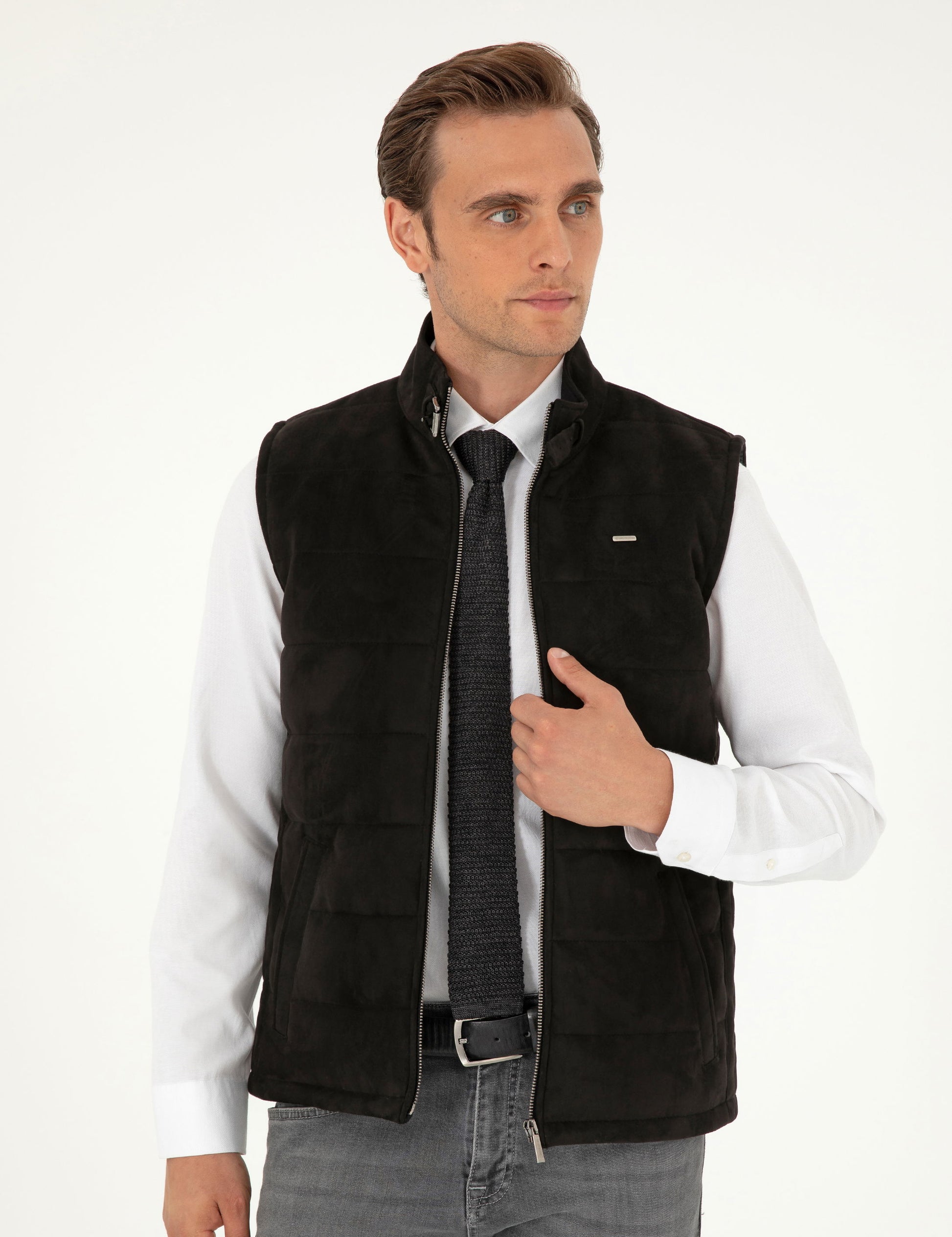 Black Leather Vest