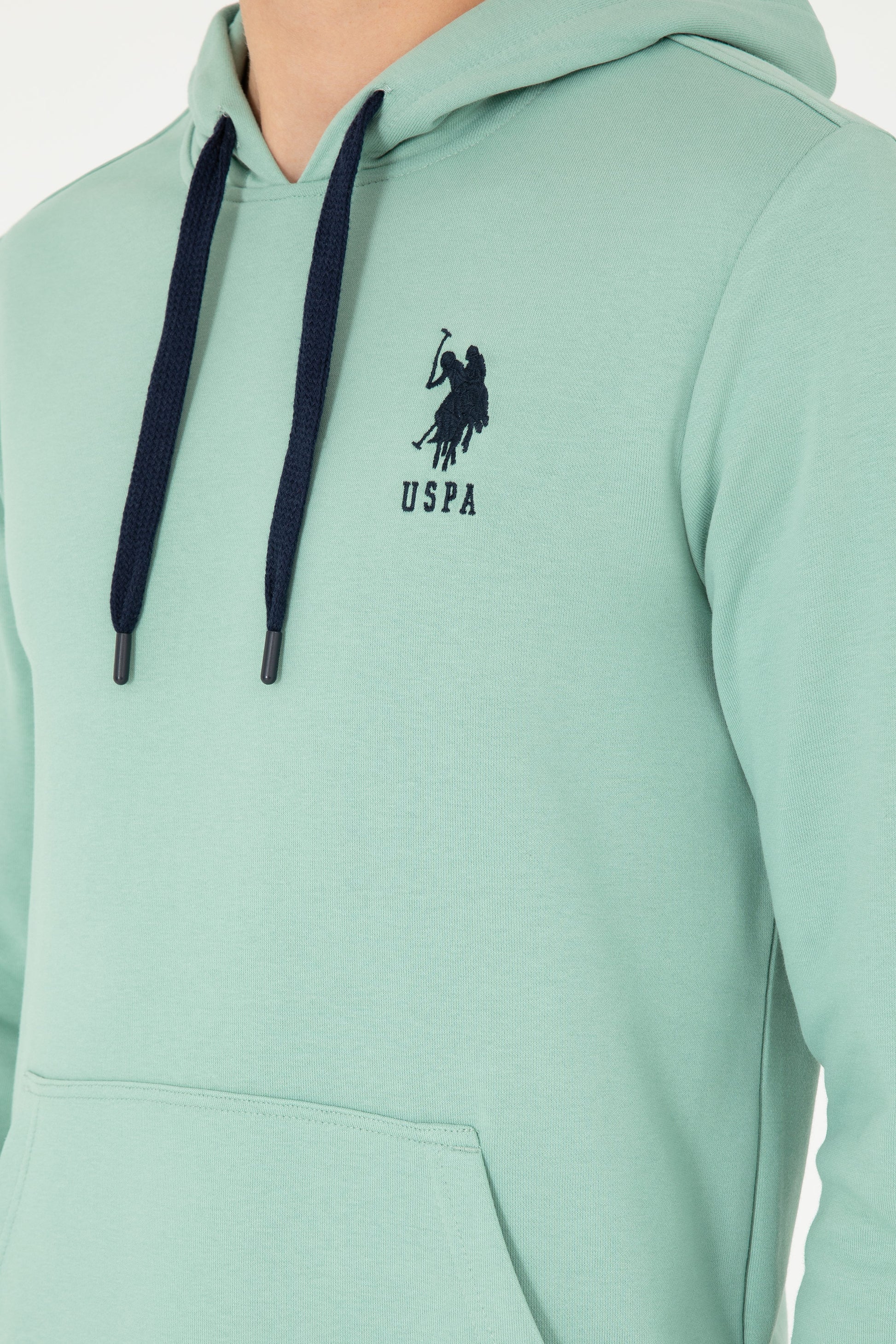 Men's Water Green Basic Sweatshirt