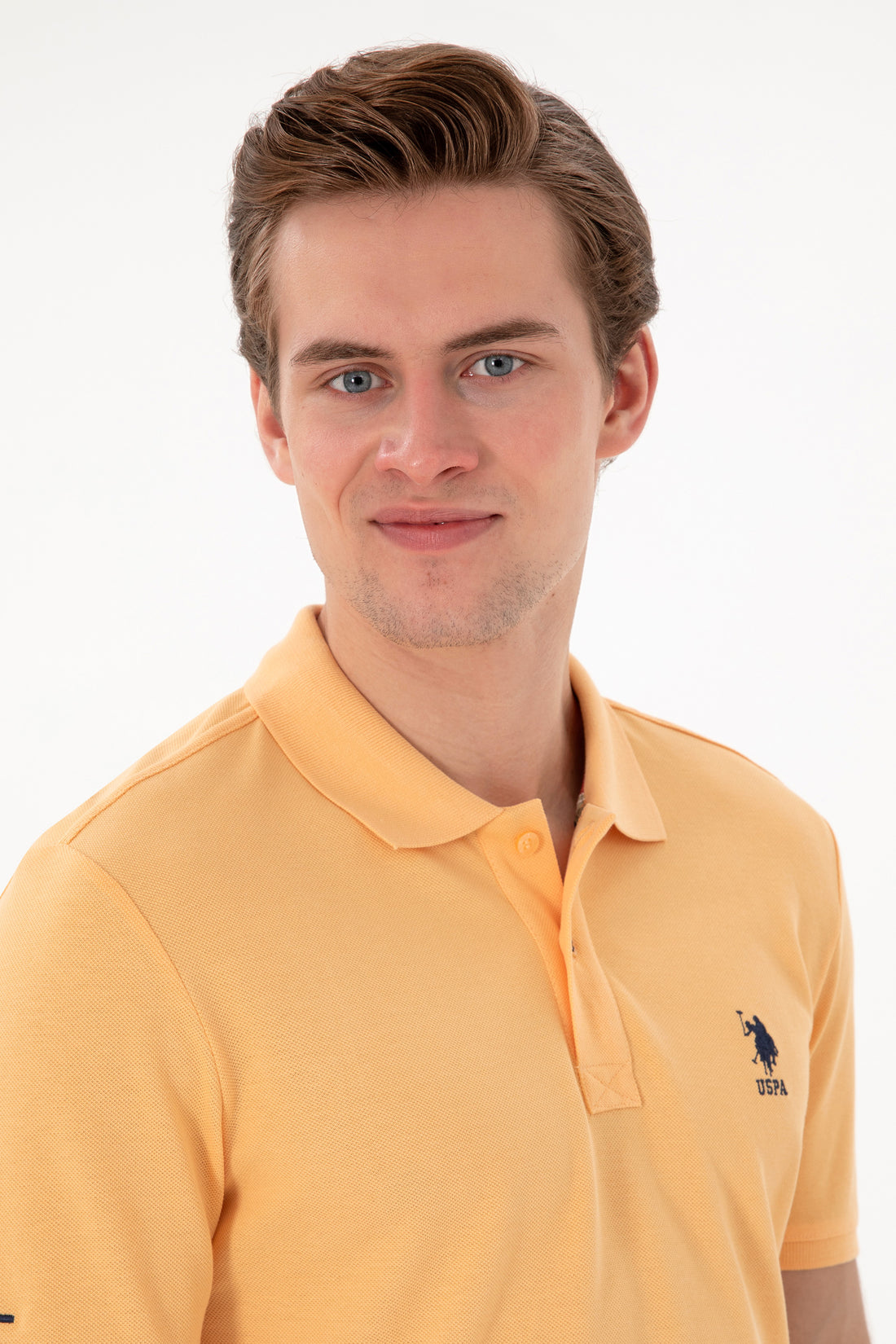 Men's Slim Fit Polo Neck Melon Basic T-Shirt