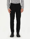 Black Slim Fit Canvas Pants