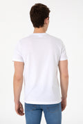 Men's Regular Fit Crew Neck White T-Shirt
